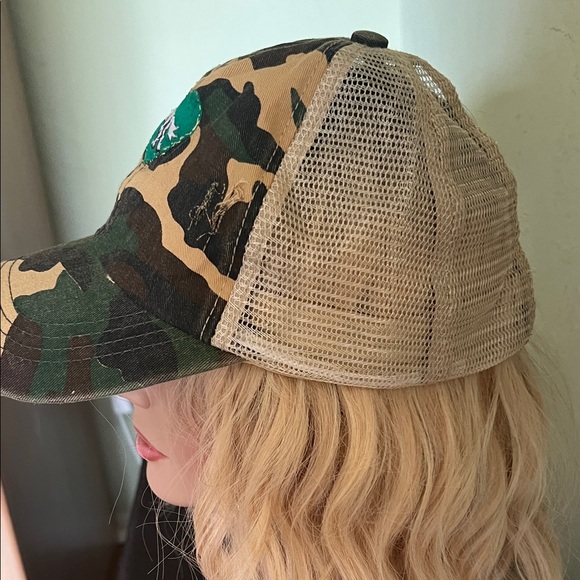 #1378** Unisex Camouflage Baseball Cap W/ WHT Logo - Picture 3 of 9
